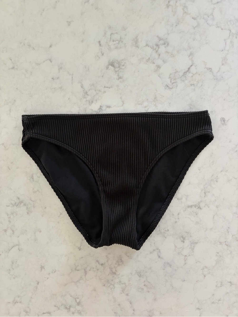 Hollister Ribbed Black Bikini Bottom